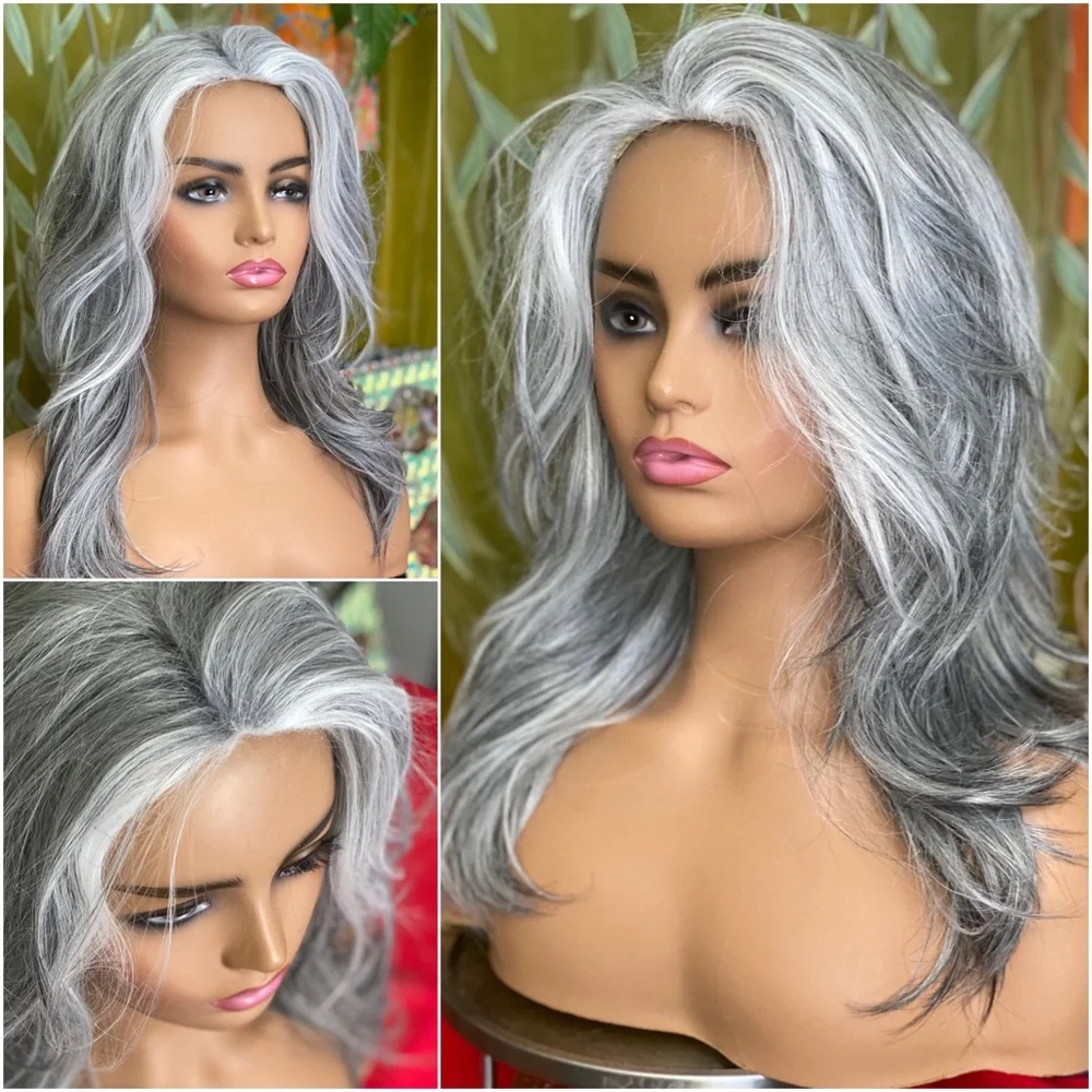 silver fox blowout volume wig